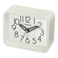 Rhythm “Okiro (White)” Retro Desk Alarm Clock with Quiet Sweep Second Hand - CRE891WR03