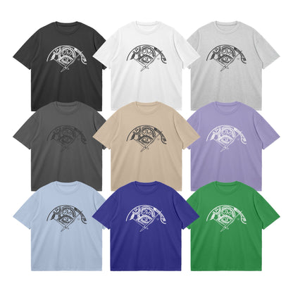The Timeless Moments "Gear" Oversized Graphic T-Shirts