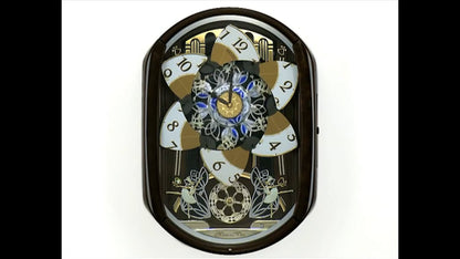 Seiko QXM297BRH "Ballerina" Melodies in Motion Musical Wall Clock with Animated Moving Dial