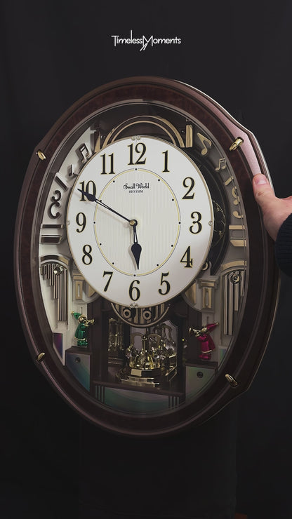 Rhythm "Harmony Blessing" Moving Dial Magic Motion Musical Wall Clock - 4MH423WR23