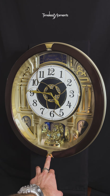Seiko QXM541BRH "2014 Special Collector's Edition" Melodies in Motion Dancing Dial Musical Wall Clock with Music by The Beatles