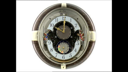 Seiko QXM333BRH "Trumpeting Angels" Melodies in Motion Jaw-Dropping Dial Musical Moving Wall Clock