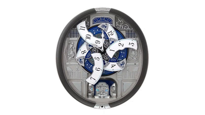 Seiko QXM366SRH “Musical Motifs” Melodies in Motion Dancing Dial Musical Wall Clock