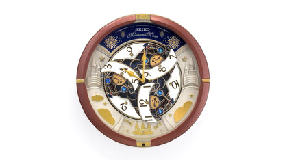 Seiko QXM378BRH “Castle Night” Melodies in Motion Limited Edition Dancing Dial Musical Wall Clock