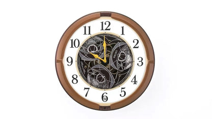 Seiko QXM380BRH “Mechanical” Melodies in Motion Dancing Dial Musical Wall Clock
