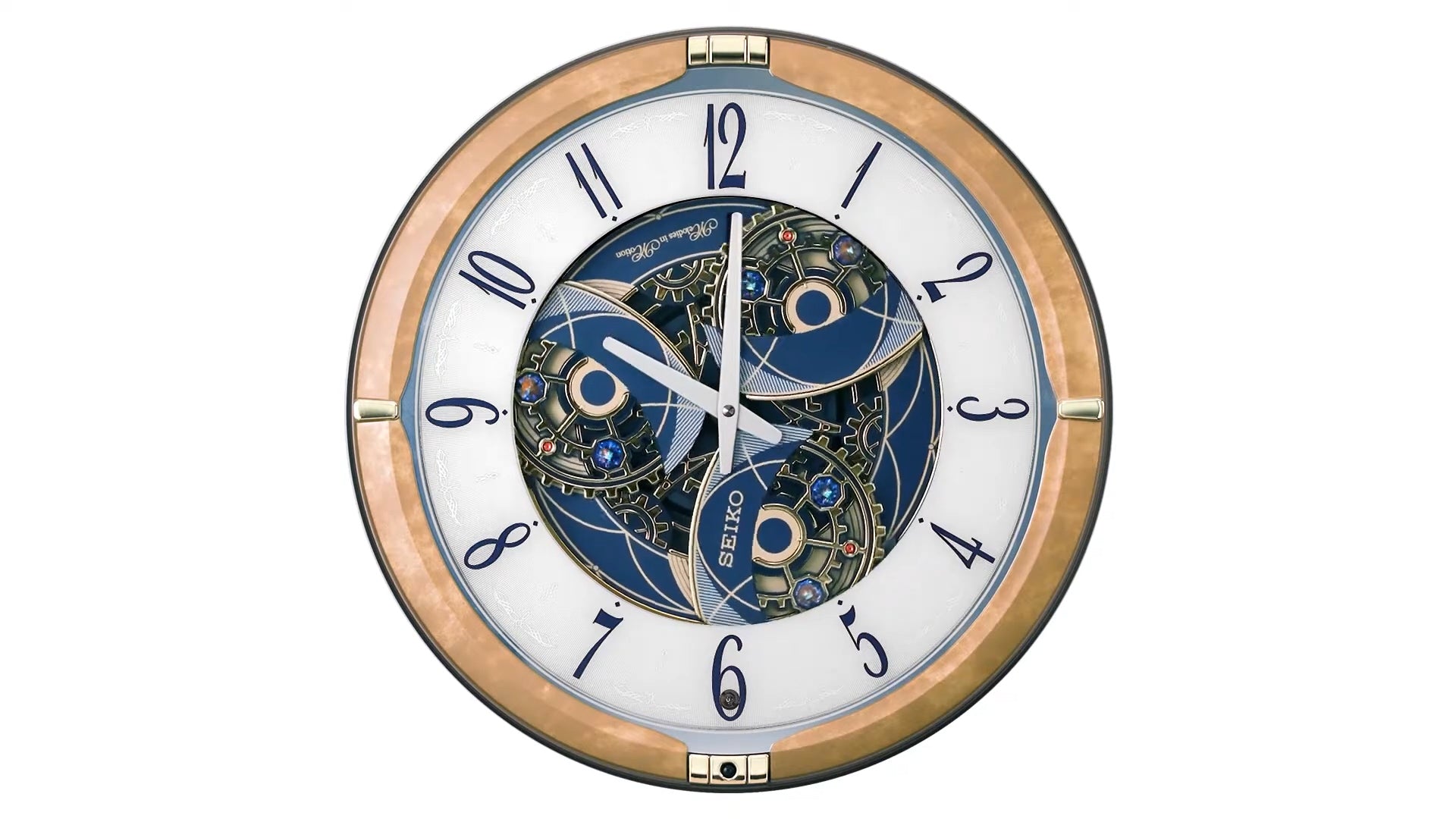 Seiko QXM387GRH “Kingly Mechanical” Melodies in Motion Dancing Dial Musical Wall Clock with 30 Songs
