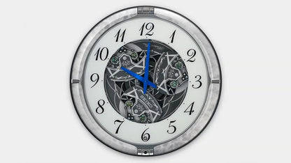 Seiko QXM397SRH “Winter King” Melodies in Motion Dancing Dial Musical Wall Clock