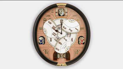 Seiko QXM601BRH “Brooklyn” Melodies in Motion Dancing Dial Musical Wall Clock