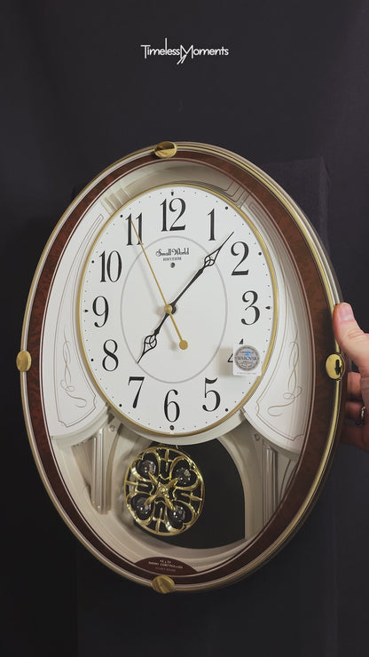 Rhythm “Small World Serena S” Musical Motion Decorative Pendulum Wall Clock from Japan - 4MN549RH23