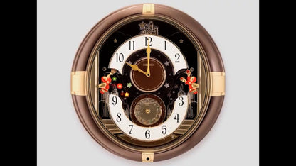 Seiko QXM613BRH “Hazel Trumpeting Angels” Melodies in Motion Jaw-Dropping Dial Musical Moving Wall Clock