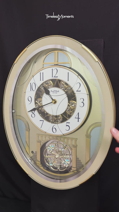 Rhythm "Classic Brilliance" Moving Dial Magic Motion Musical Wall Clock - 4MH787PD18