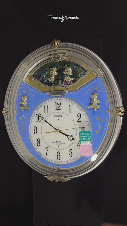 Citizen (Rhythm) “Angel Kiss” Musical Motion Decorative Pendulum Wall Clock from Japan - 4MN404-019