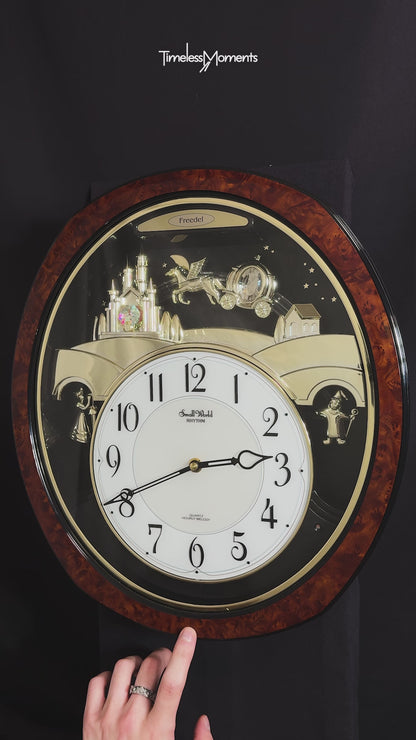 Rhythm "DWS Cinderella" Musical Motion Decorative Pendulum Wall Clock with Popular Melodies - 4MH762WR23
