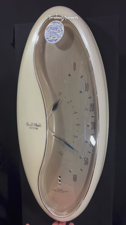 Rhythm "Small World Charming Duo" Magic Motion Musical Wall Clock from Japan with Dancing Hands - 4MN444RH03