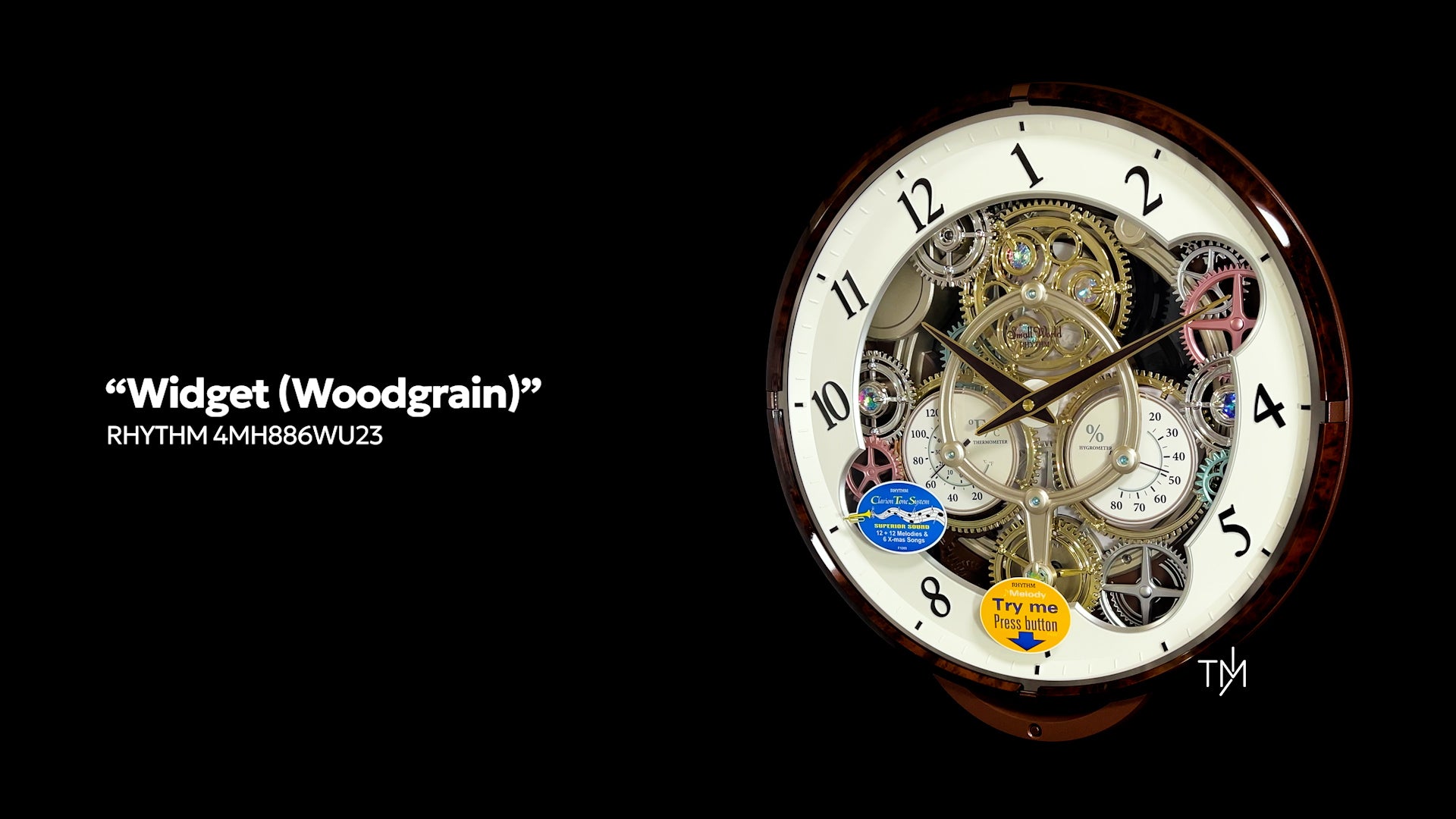 Rhythm “Widget (Woodgrain)” Skeletonized Dial Magic Motion Musical