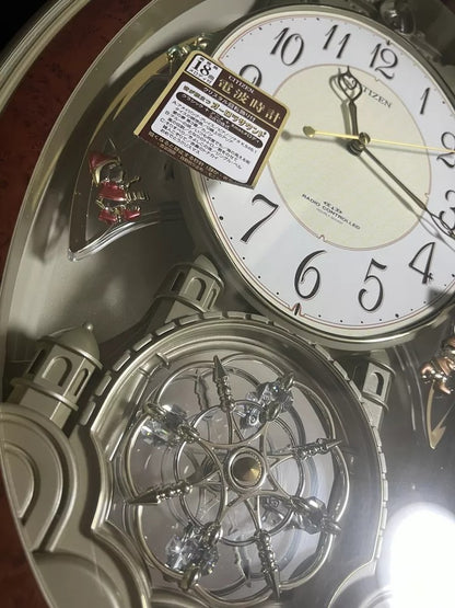 Citizen (Rhythm) "Pal Muse Queendom DX" Musical Motion Wall Clock from Japan with Songs from Studio Ghibli Movies - 4MN484-023