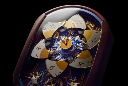 Seiko QXM297BRH "Ballerina" Melodies in Motion Musical Wall Clock with Animated Moving Dial