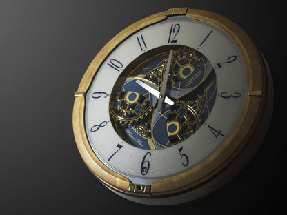 Seiko QXM387GRH “Kingly Mechanical” Melodies in Motion Dancing Dial Musical Wall Clock