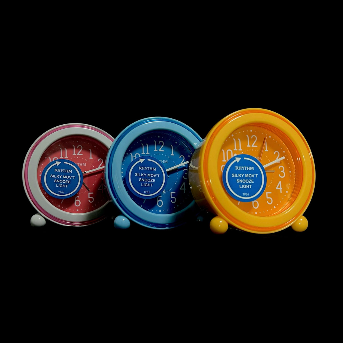 Rhythm “Nightbright 308 (Red)” Retro Desk Alarm Clock with LED-Lighted Dial - CRE308UR01