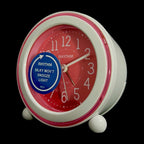 Rhythm “Nightbright 308 (Red)” Retro Desk Alarm Clock with LED-Lighted Dial - CRE308UR01