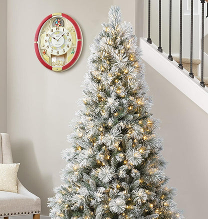 Seiko QXM612RRH "Ruby Parade" Melodies in Motion Musical Wall Clock with Moving Figurines & 30 Songs