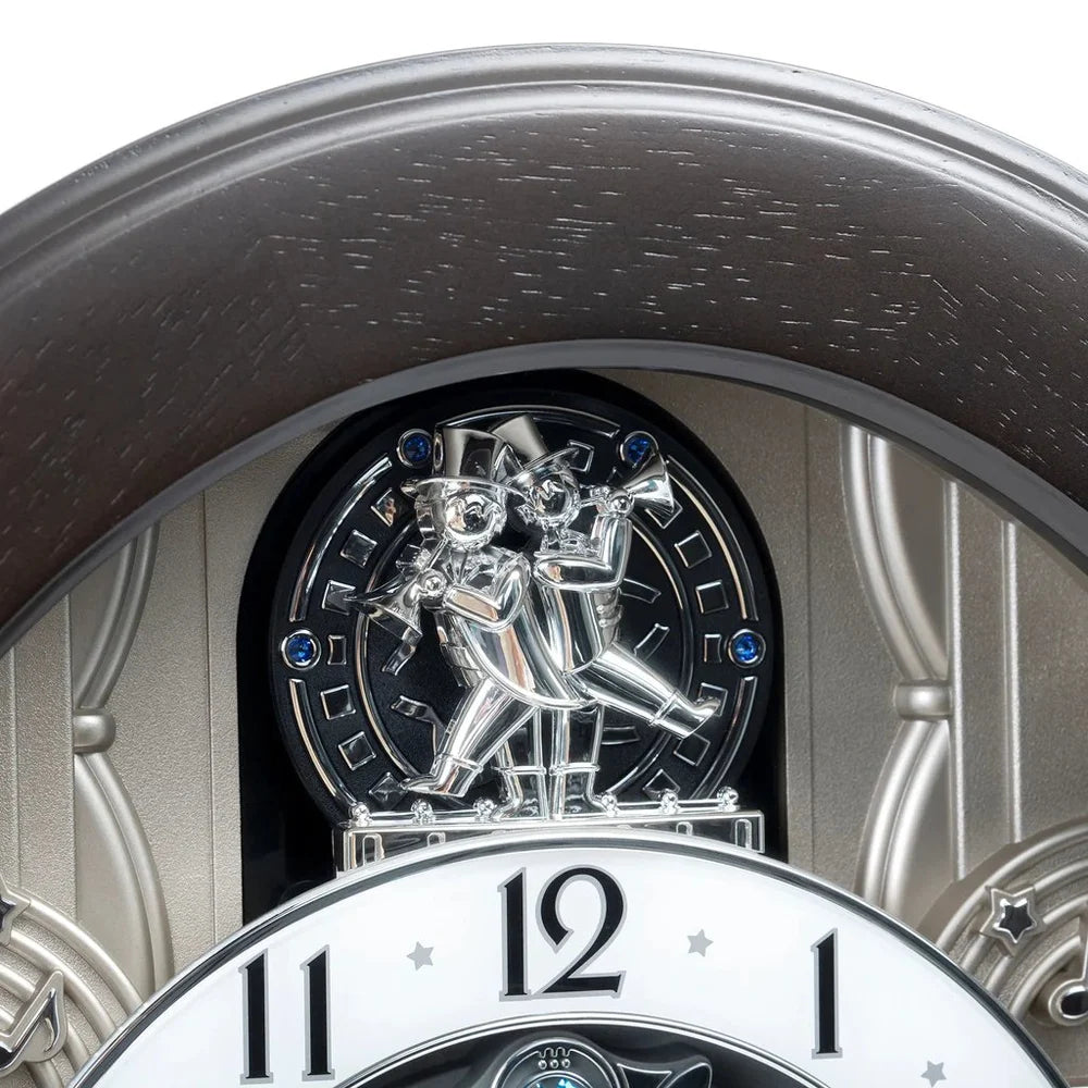 Seiko QXM389NRH "Parade" Melodies in Motion Musical Wooden Wall Clock with Moving Figurines