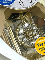 Rhythm “Snowflake Pearl” Musical Motion Decorative Pendulum Wall Clock - 4MJ440WU03