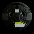 Rhythm “Widget (Woodgrain)” Skeletonized Dial Magic Motion Musical Wall Clock with Moving Gears - 4MH886WU23